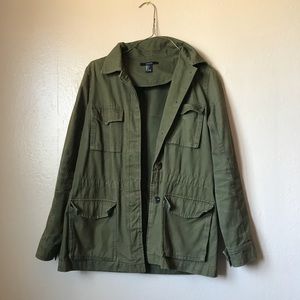 Army green coat